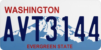 WA license plate AVT3144