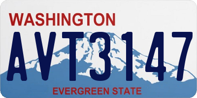 WA license plate AVT3147