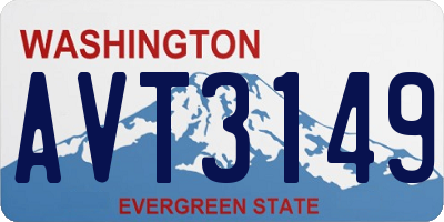 WA license plate AVT3149