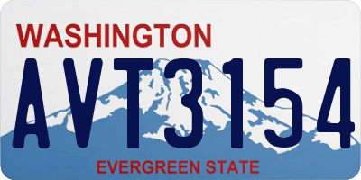 WA license plate AVT3154
