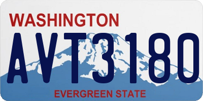 WA license plate AVT3180