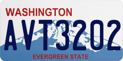 WA license plate AVT3202