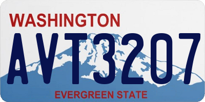 WA license plate AVT3207