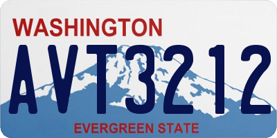 WA license plate AVT3212