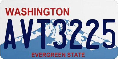 WA license plate AVT3225