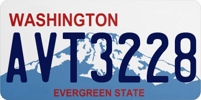WA license plate AVT3228