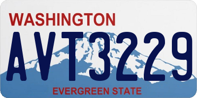 WA license plate AVT3229