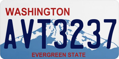 WA license plate AVT3237
