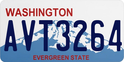 WA license plate AVT3264