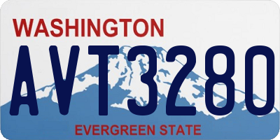 WA license plate AVT3280