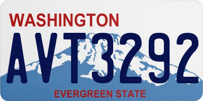 WA license plate AVT3292