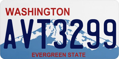 WA license plate AVT3299