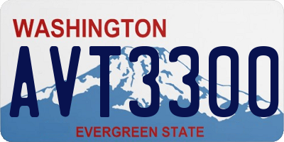 WA license plate AVT3300