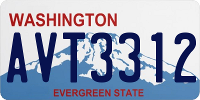 WA license plate AVT3312