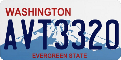 WA license plate AVT3320