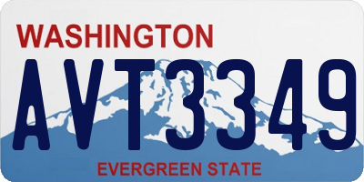 WA license plate AVT3349