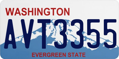 WA license plate AVT3355