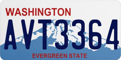 WA license plate AVT3364