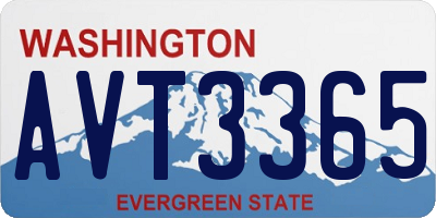 WA license plate AVT3365