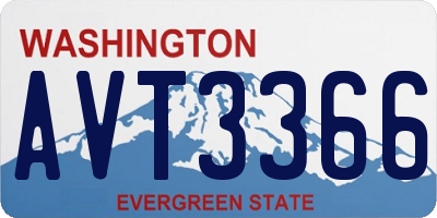 WA license plate AVT3366
