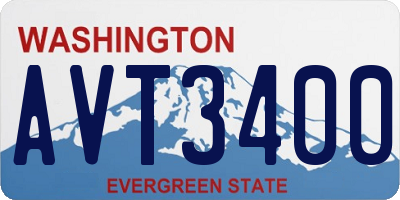 WA license plate AVT3400