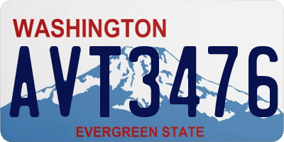 WA license plate AVT3476