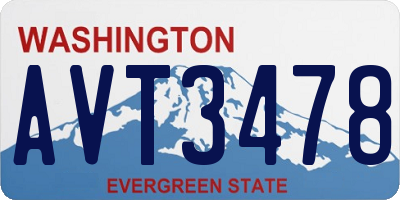 WA license plate AVT3478