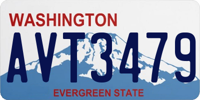 WA license plate AVT3479