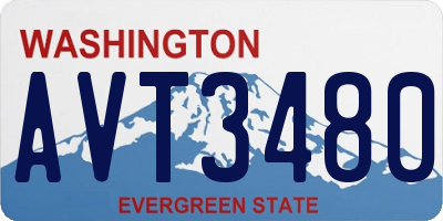 WA license plate AVT3480