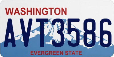 WA license plate AVT3586