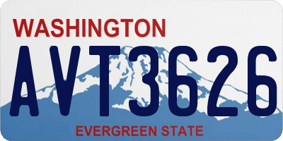 WA license plate AVT3626