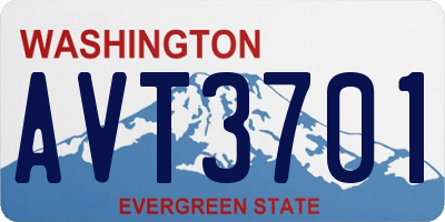 WA license plate AVT3701