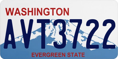 WA license plate AVT3722