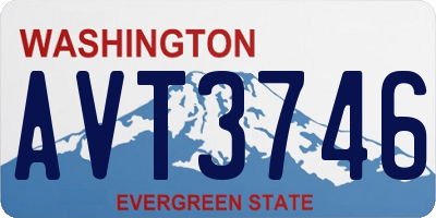 WA license plate AVT3746