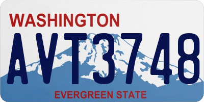 WA license plate AVT3748