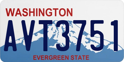 WA license plate AVT3751