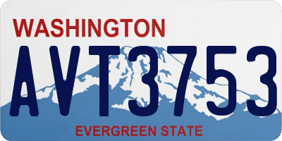 WA license plate AVT3753