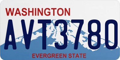 WA license plate AVT3780