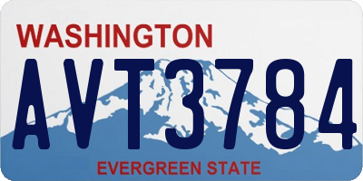 WA license plate AVT3784