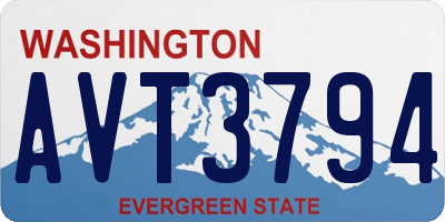 WA license plate AVT3794