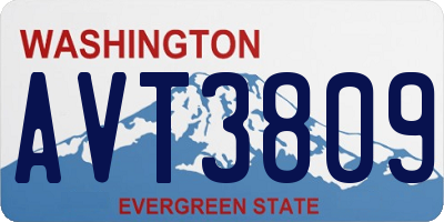 WA license plate AVT3809