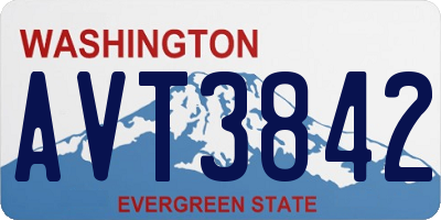 WA license plate AVT3842