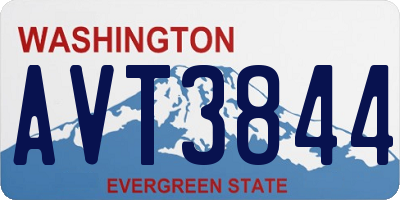 WA license plate AVT3844