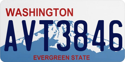 WA license plate AVT3846
