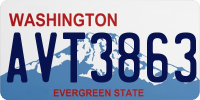 WA license plate AVT3863