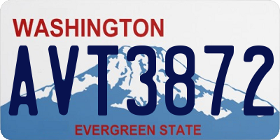 WA license plate AVT3872
