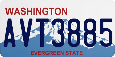 WA license plate AVT3885