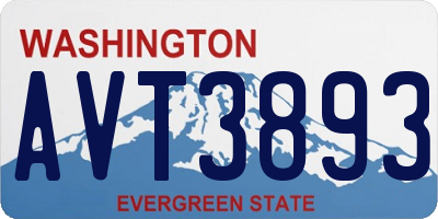 WA license plate AVT3893
