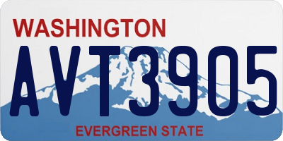 WA license plate AVT3905