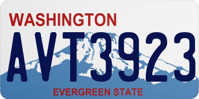 WA license plate AVT3923